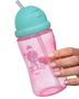 Imagem de Garrafinha Infantil Dino Patinete 340ml BPA Free Canudo Silicone Rosa Buba