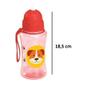 Imagem de Garrafinha Infantil Squeeze Plástico 400ml Cachorro Vermelha