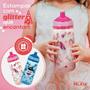 Imagem de Garrafinha para Criança 18m+ Squeeze Infantil Menina Nûby 540ml Unicórnio Divertido Rosa com Glitter