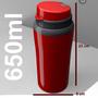 Imagem de Garrafinha resistente Isolada prática vermelha água chá mate café bebidas em geral