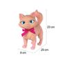 Imagem de Gata De Brinquedo Cinza Em Vinil Macia Gatinha Felicia House - Super Toys