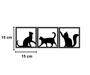 Imagem de Gato 3 Quadros PET 15cm cada Decoração Gatinhos MDF 3 gatos