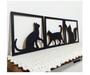 Imagem de Gato 3 Quadros PET 15cm cada Decoração Gatinhos MDF 3 gatos