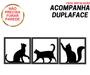 Imagem de Gato 3 Quadros PET 15cm cada Decoração Gatinhos MDF 3 gatos