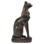 Imagem de Gato Bastet Deus Egito Estátua Enfeite Grande 30x16 Escuro