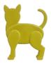 Imagem de Gato Decorativo De Cerâmica Amarelo 22X23Cm