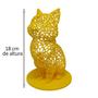 Imagem de Gato Sentado 18 Cm Vazado 3D Enfeite Objeto Decorativo