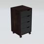 Imagem de Gaveteiro Home Office Estilo Industrial Box Rovere Marsala