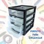 Imagem de Gaveteiro mini organizador plástico multiuso 4 gavetas 