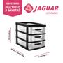 Imagem de Gaveteiro Multiuso Organizador Plástico 3 Gavetas Jaguar