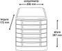 Imagem de Gaveteiro Organizador Multiuso 42 Divisórias 6 Gavetas 7010 25385 Arqplast