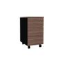 Imagem de Gaveteiro Volante 03 Gavetas Home Office Pandin Walnut e Preto