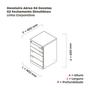 Imagem de Gaveteiro Volante 04 Gavetas Corporativa para 2 Pessoas Walnut/Preto