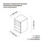 Imagem de Gaveteiro Volante 04 Gavetas Corporativa Preto