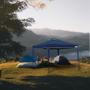 Gazebo Mor X-Flex Oxford com Silvercoating Azul 3m x 3m Imagem de Gazebo Mor X-Flex Oxford com Silvercoating Azul 3m x 3m