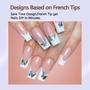 Imagem de Gel Nail Tips Misssix French 240 unidades de comprimento, quadradas, marrom