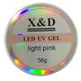 Imagem de Gel X&D Light Pink Rosa Claro Para Alongamento Unha Gel 56Gr