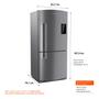 Imagem de Geladeira Brastemp Frost Free Inverse 588 litros cor Inox com Smart Bar - BRE85AK