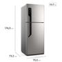 Imagem de Geladeira Electrolux Frost Free 431L Efficient AutoSense Duplex Inox Look (TF70S)