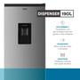 Imagem de Geladeira EOS 190 Litros com Dispenser de Água na Porta Inox ERV200S 220V