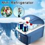 Imagem de Geladeira portatil 12v portatil camping mini cooler 2 em 1 8 litros praia viagem