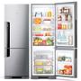 Imagem de Geladeira Refrigerador Consul 2 Portas 397L Frost Free Inverse Inox CRE44BK