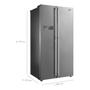 Imagem de Geladeira Refrigerador Midea 528L Frost Free Side by Side MD-RS587FGA