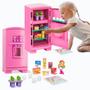 Imagem de Geladeira Sweet Fantasy C/ Acessórios para Menina Infantil Brinquedo Cozinha