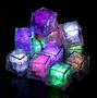 Imagem de Gelo com Luz Led Colorido - Kit com 12 Cubos - Ice Cubes - Festa Decoração Drinks HM6615