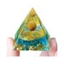 Imagem de Gerador de Energia Orgonite Pirâmide Peridoto 6cm - Reiki, Cura e Meditação