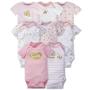 Imagem de Gerber Baby 8-Pack Short Sleeve Onesies Bodysuits, Castle, Newborn