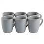 Imagem de Gibson Home Rockaway Round Stoneware Dinnerware Set, Conjunto de canecas de 6 peças (12.5oz), Matte Grey