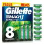 Imagem de Gillette Mach3 Sensitive Carga Para Aparelho De Barbear - 8 Unidades