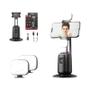 Imagem de Gimbal Estabilizador AI com Rotação 360° - Controle por Gesto e Suporte para Celular
