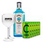 Imagem de Gin Bombay Sapphire 750Ml + 6 Citrus Prata 269Ml + 2 Taças