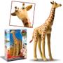 Imagem de Girafa Brinquedo Animal Realista Articulado Em Vinil 28cm