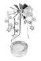 Imagem de Girandola decorativa floco de neve prata