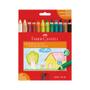 Imagem de Giz De Cera 12 Cores Com Apontador Ecogiz Faber Castell
