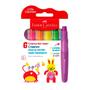 Imagem de Giz De Cera Faber Castell Redondo Jumbo Little Creatives Retrátil 6 Cores Neon Ref: 224007