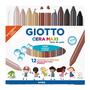Imagem de Giz Giotto Cera Maxi 12 Cores Tons Pele