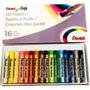 Imagem de Giz pastel Pentel óleo com 16 cores