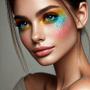Imagem de Glitter De Cores Em Pó Iridescente Kit Com 5 Cores - Maquiagem Carnaval