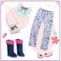 Imagem de Glitter Girls Dolls by Battat  14 polegadas Doll Clothes and Accessories  Butterfly Leggings, Glitter Shoes, Boots, Hair Bow e Purse Fashion Pack  Pompoms &amp Stars  Brinquedos para Crianças de 3 anos e up (Azul