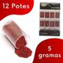 Imagem de Glitter Vermelho - Purpurina Artesanato - Kit Com 12 Potes - UMK