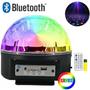 Imagem de Globo Bola Maluca 6 LED RGB Bluetooth USB Mp3 SD Controle Remoto LK306BLUE