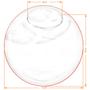 Imagem de Globo De Vidro Lustre Incolor Fosco Esférico Sem Colar 08x15