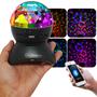 Imagem de Globo Giratório Colorido Taça Led Maluca Magic Bluetooth Iluminação Luz De Festa 360 Graus LEY2145