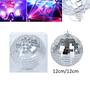 Imagem de Globo Rotativo Bola Espelho Vidro Refletor 12cm Para Festa Discoteca Decoração Natal REF12CM