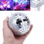 Imagem de Globo Rotativo Bola Espelho Vidro Refletor 12cm Para Festa Discoteca Decoração Natal REF12CM