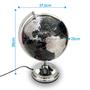 Imagem de Globo Terrestre Decorativo com Luz 38cm - Metal